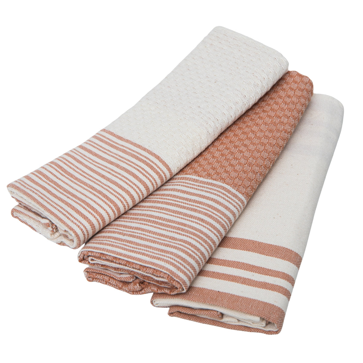 Mahdia - Paño de cocina (X3) - Arcilla rosa