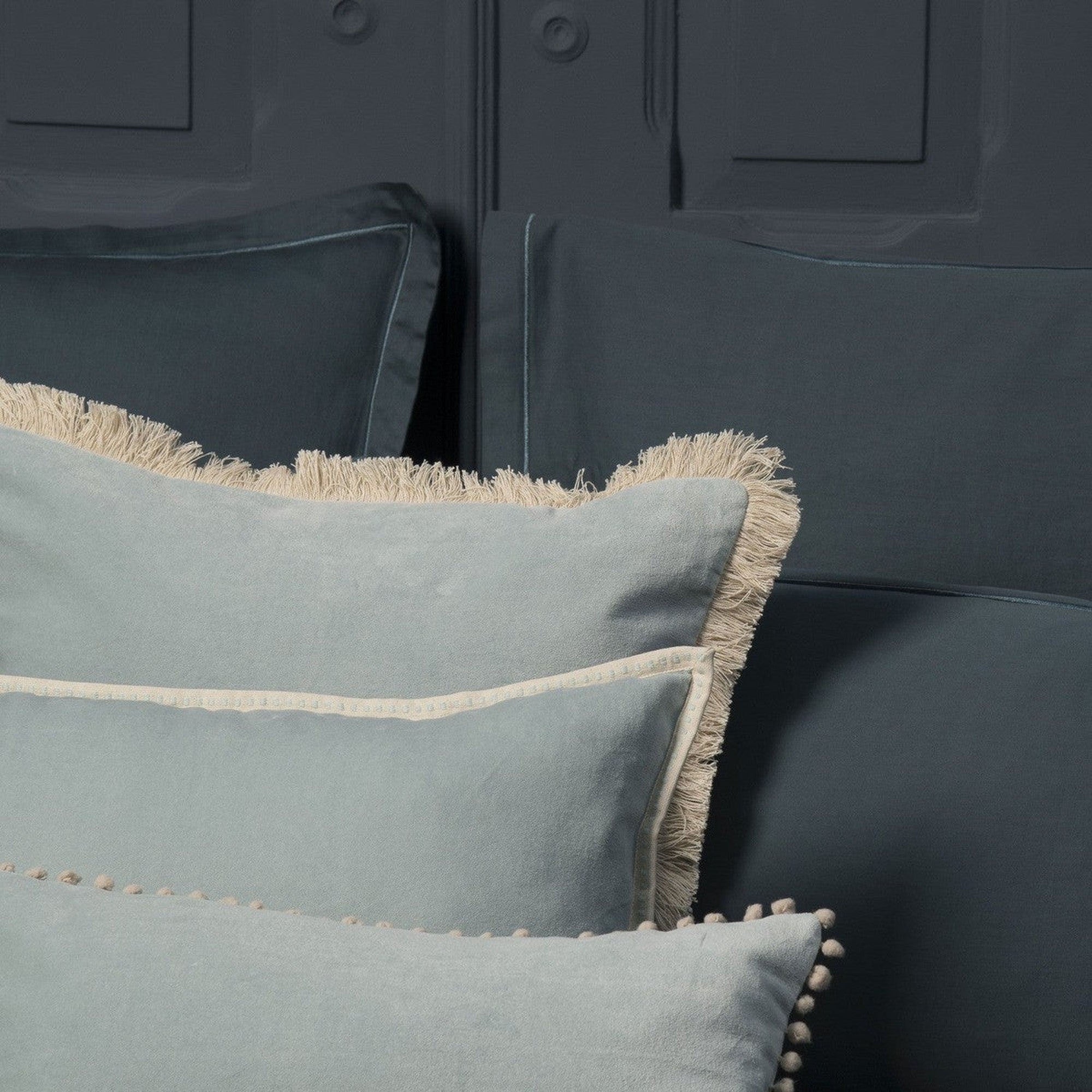 Erin - Cojín - Terciopelo De Algodón - Verde Celadón