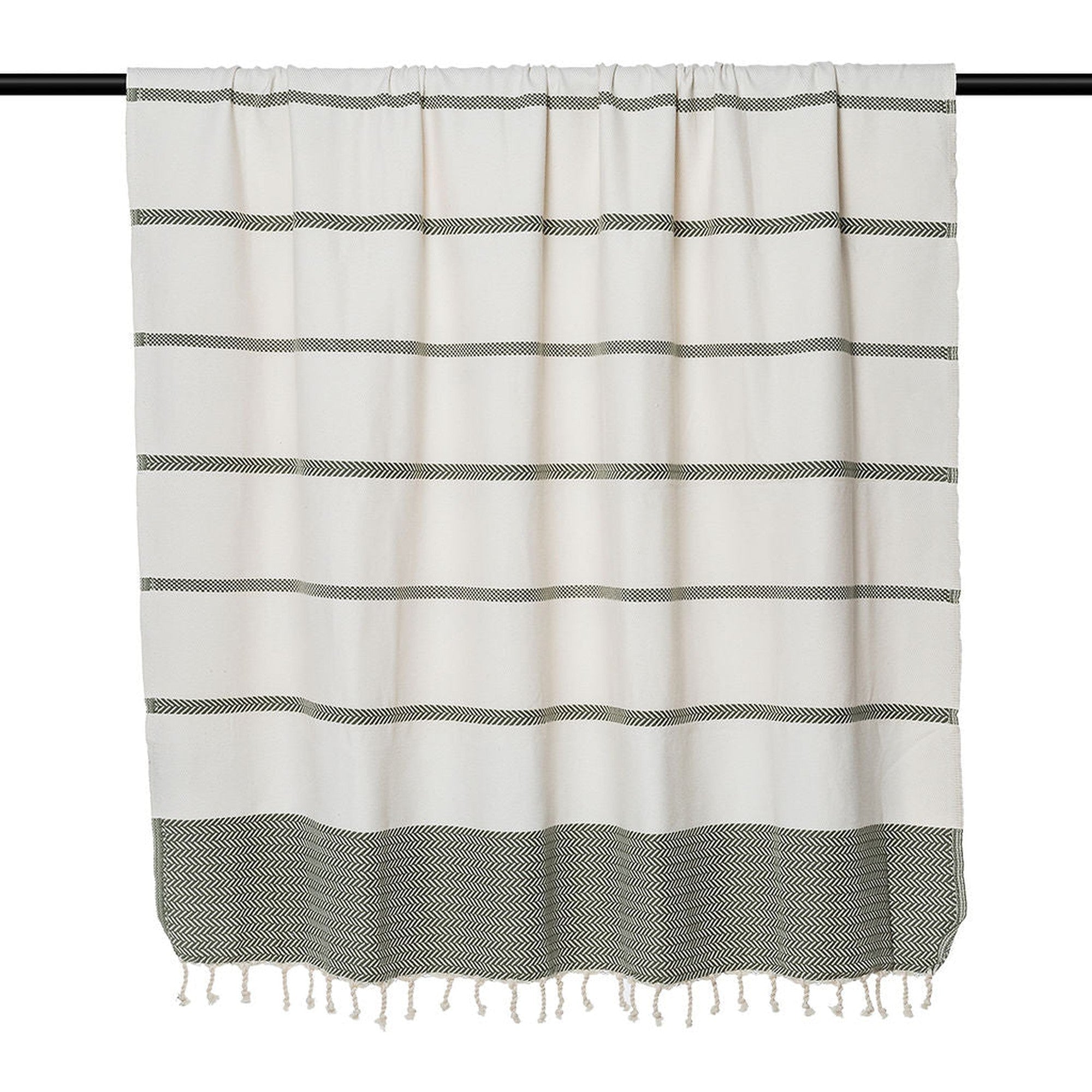 Liv - Throw - Cotton - Olive Green