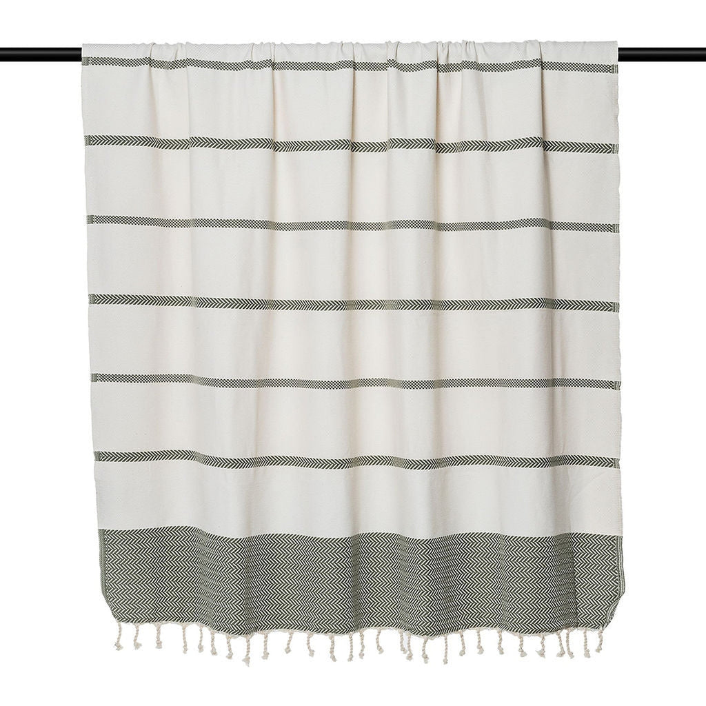 Liv - Throw - Cotton - Olive Green