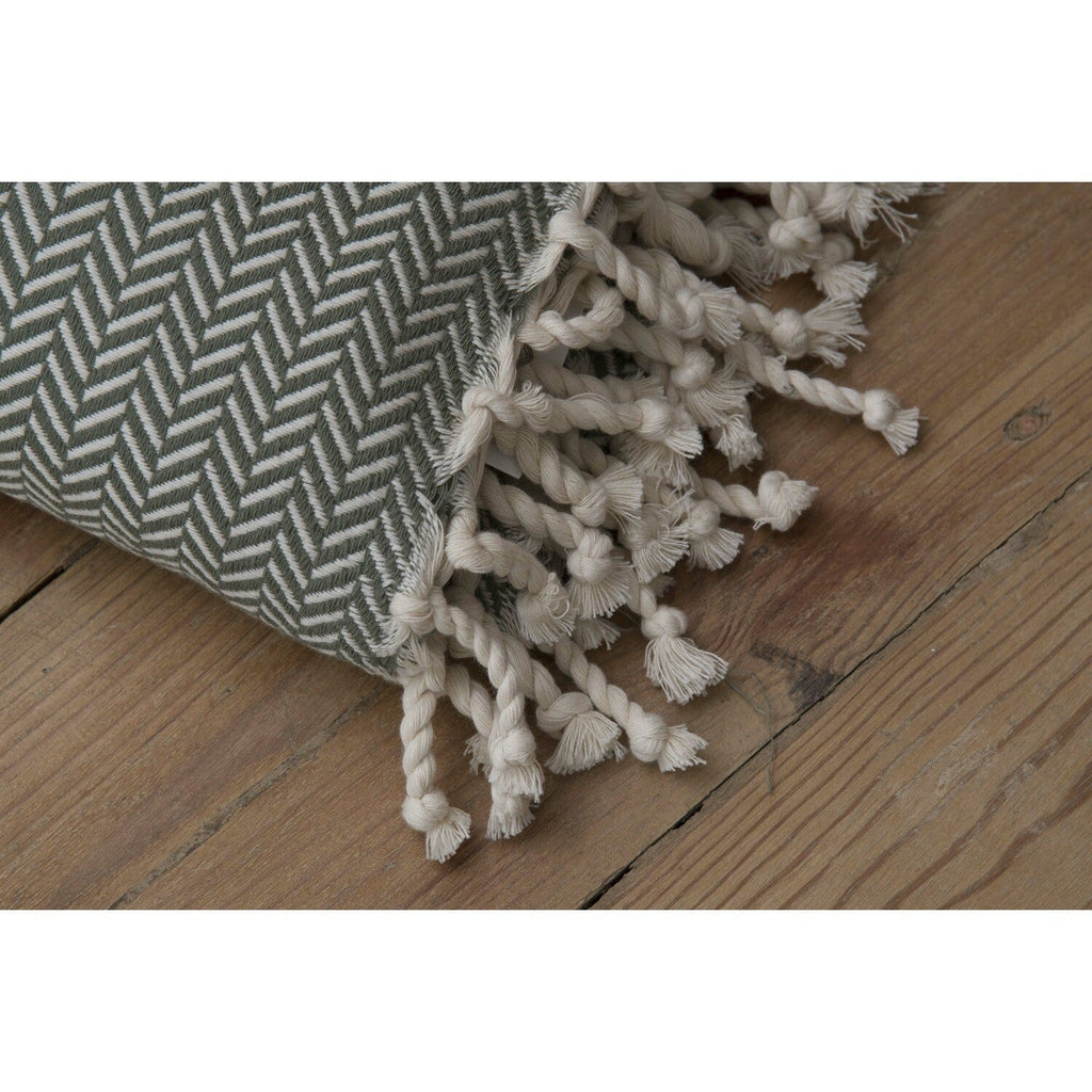 Liv - Throw - Cotton - Olive Green
