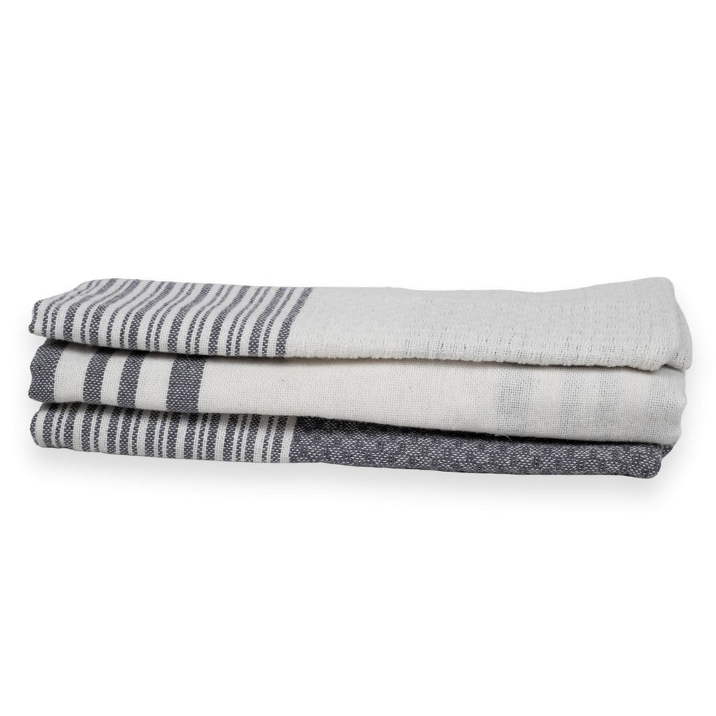 Mahdia - Tea towel (X3) - Medium Gray