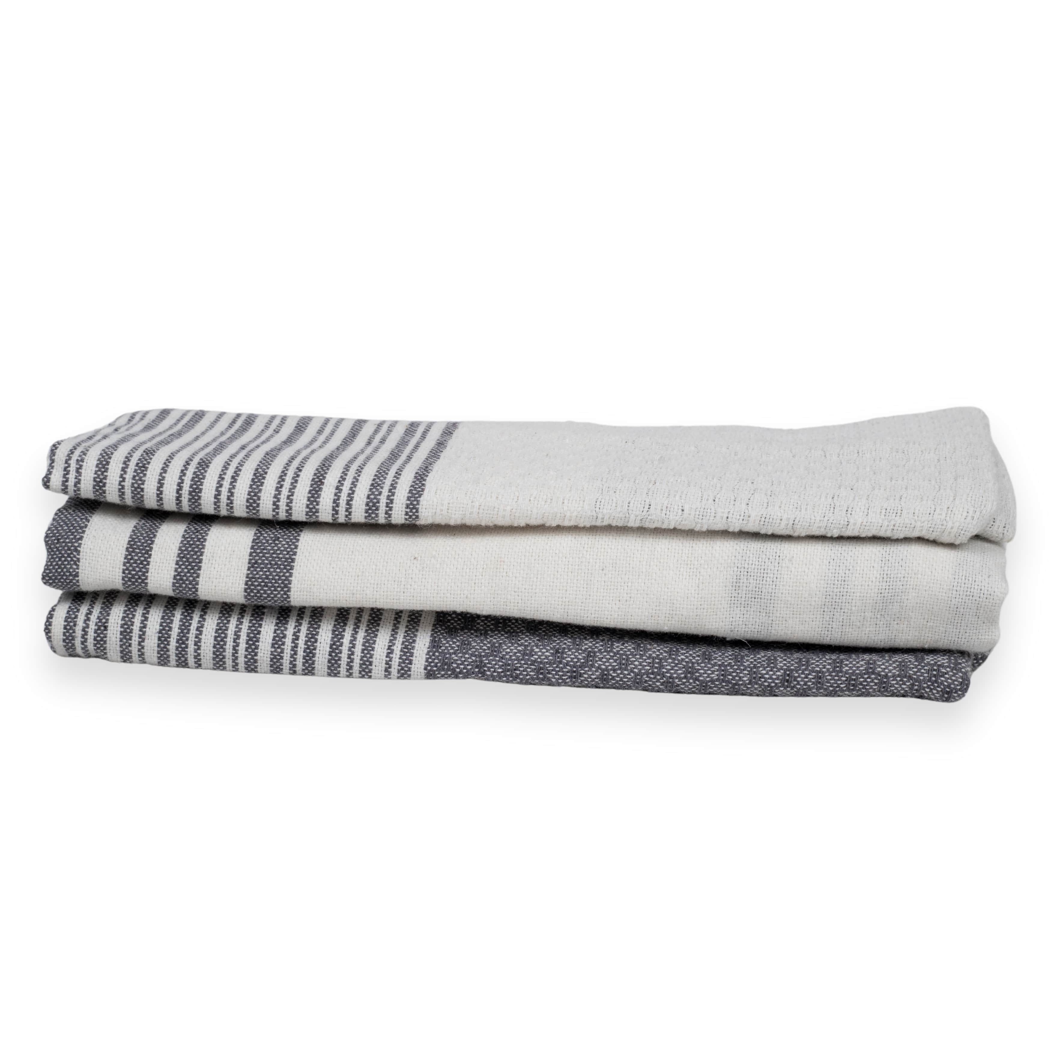 Mahdia - Tea towel (X3) - Medium Gray