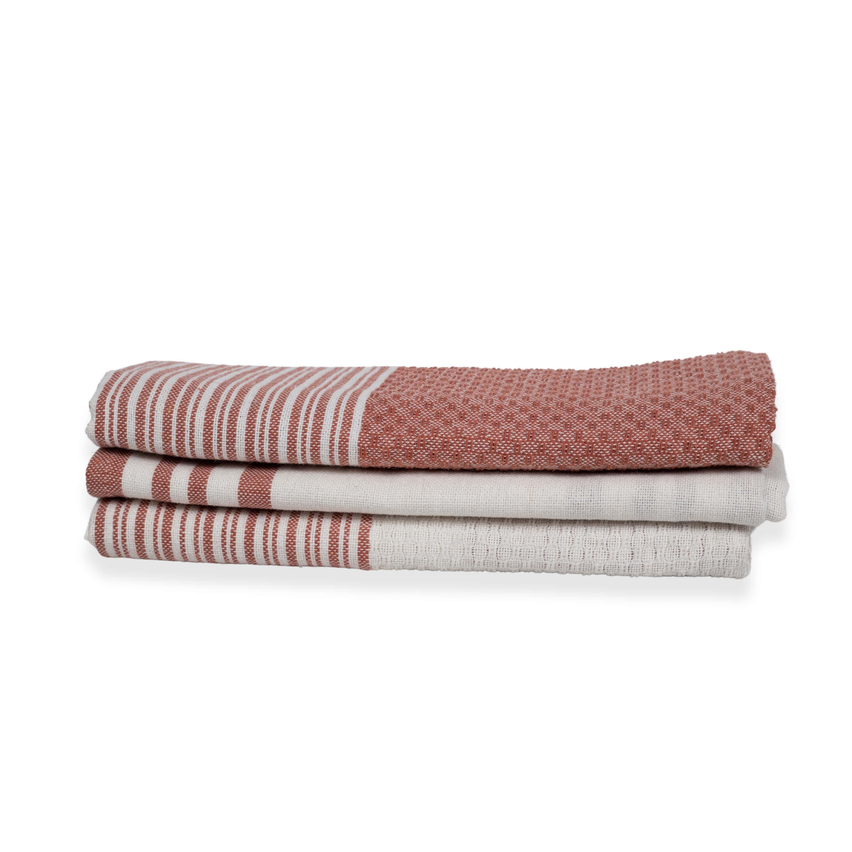 Mahdia - Paño de cocina (X3) - Tomette Rojo