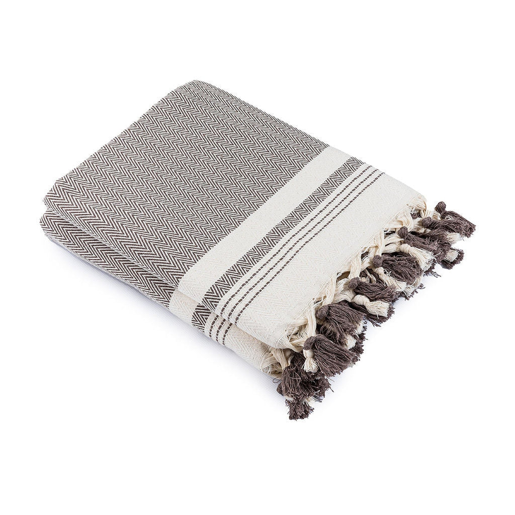 Ivan - Throw - Cotton - Taupe