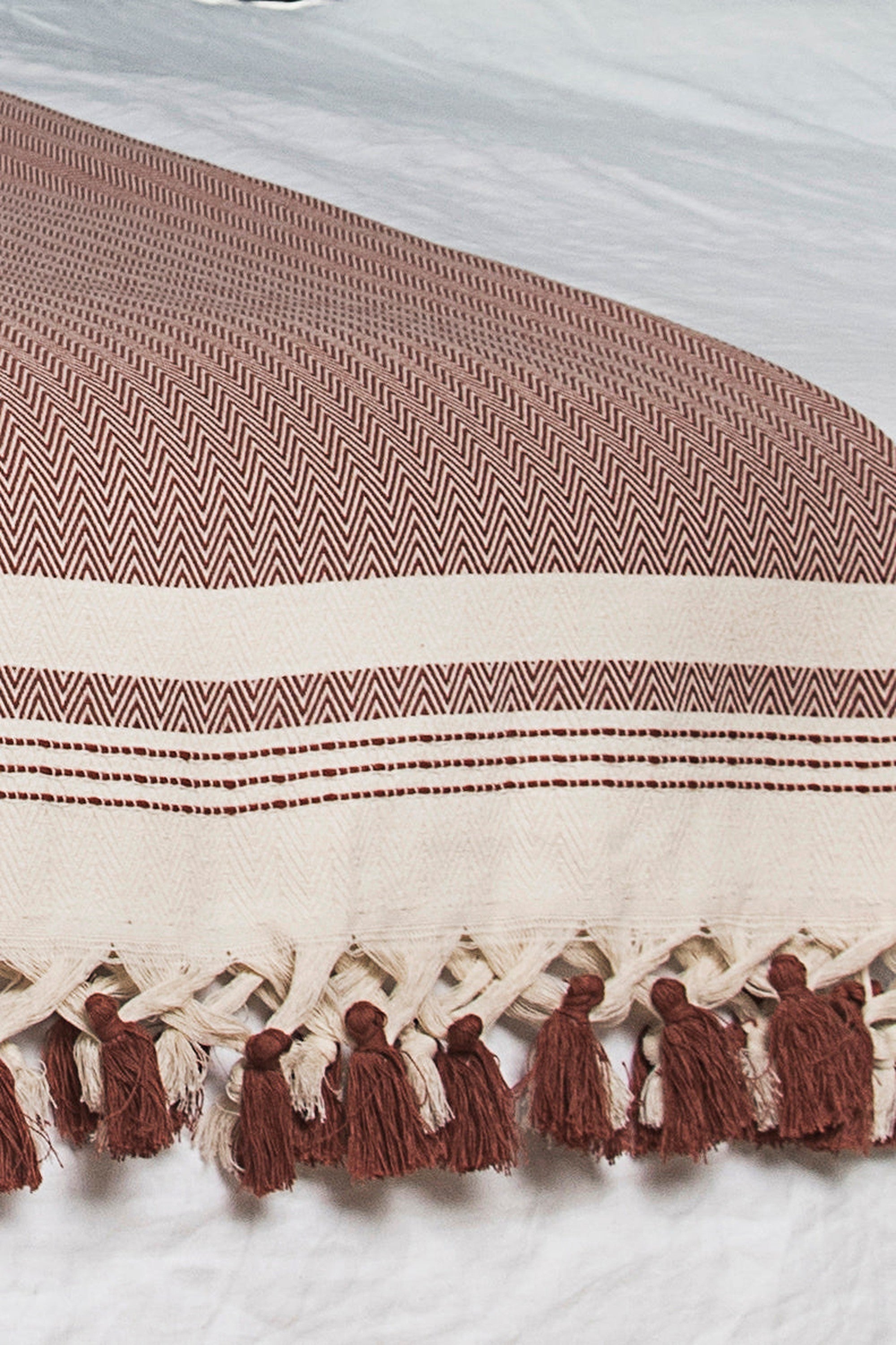 Ivan - Throw - Cotton - Terracotta