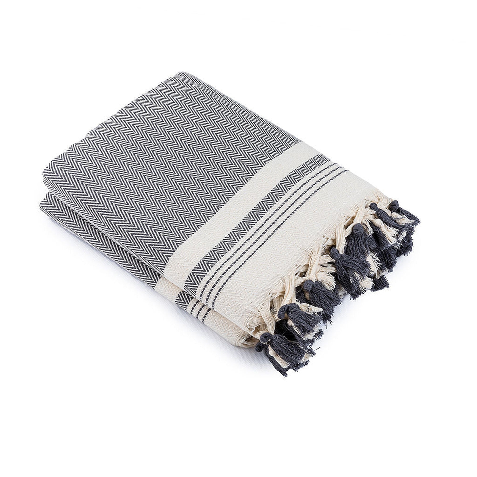 Ivan - Plaid - Coton - Gris Moyen