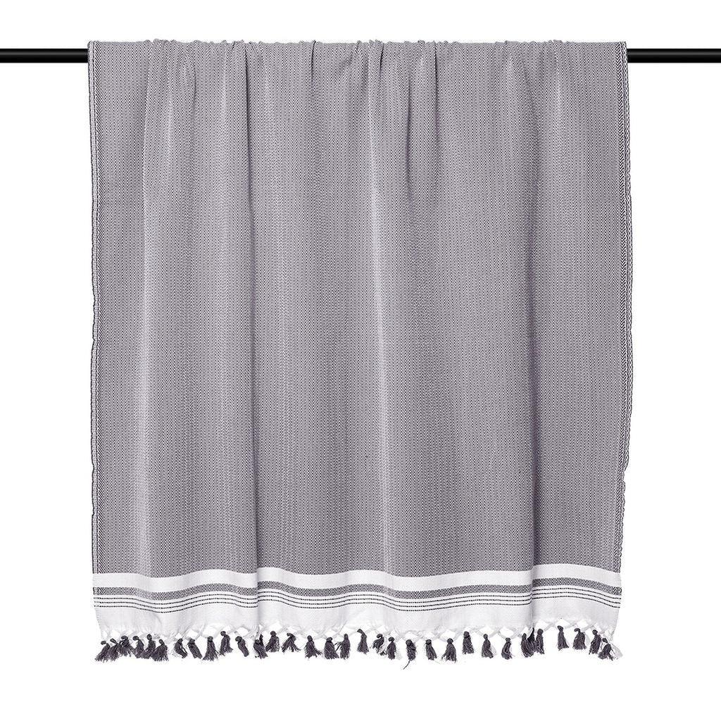 Ivan - Plaid - Coton - Gris Moyen