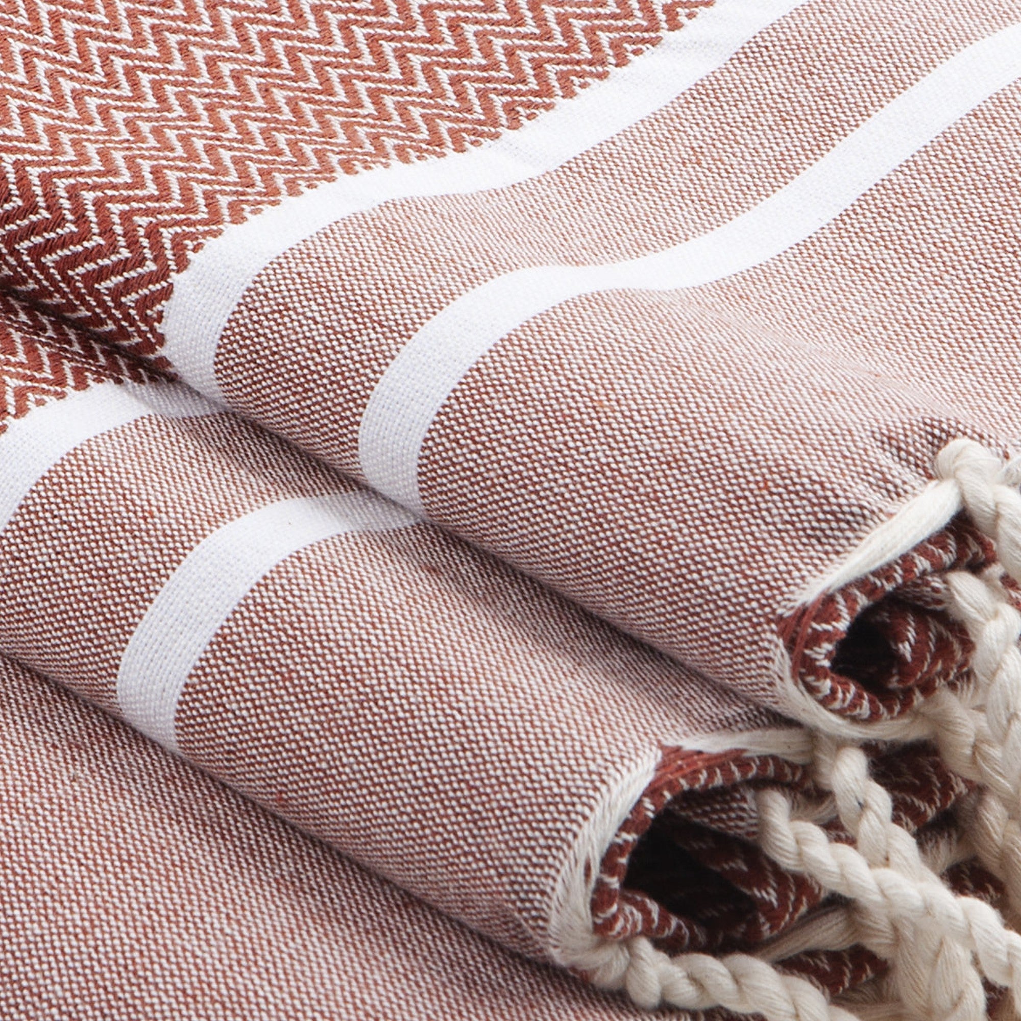 Stockholm - Bath Foutas (1 Large and 2 Small) - Terracotta Red