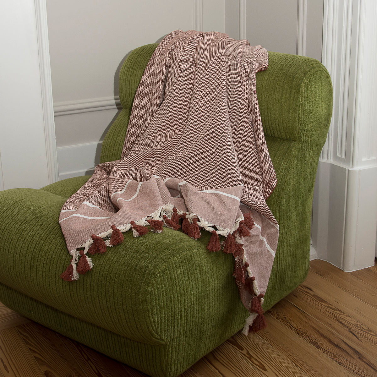 Stockholm - Throw - Cotton - Red