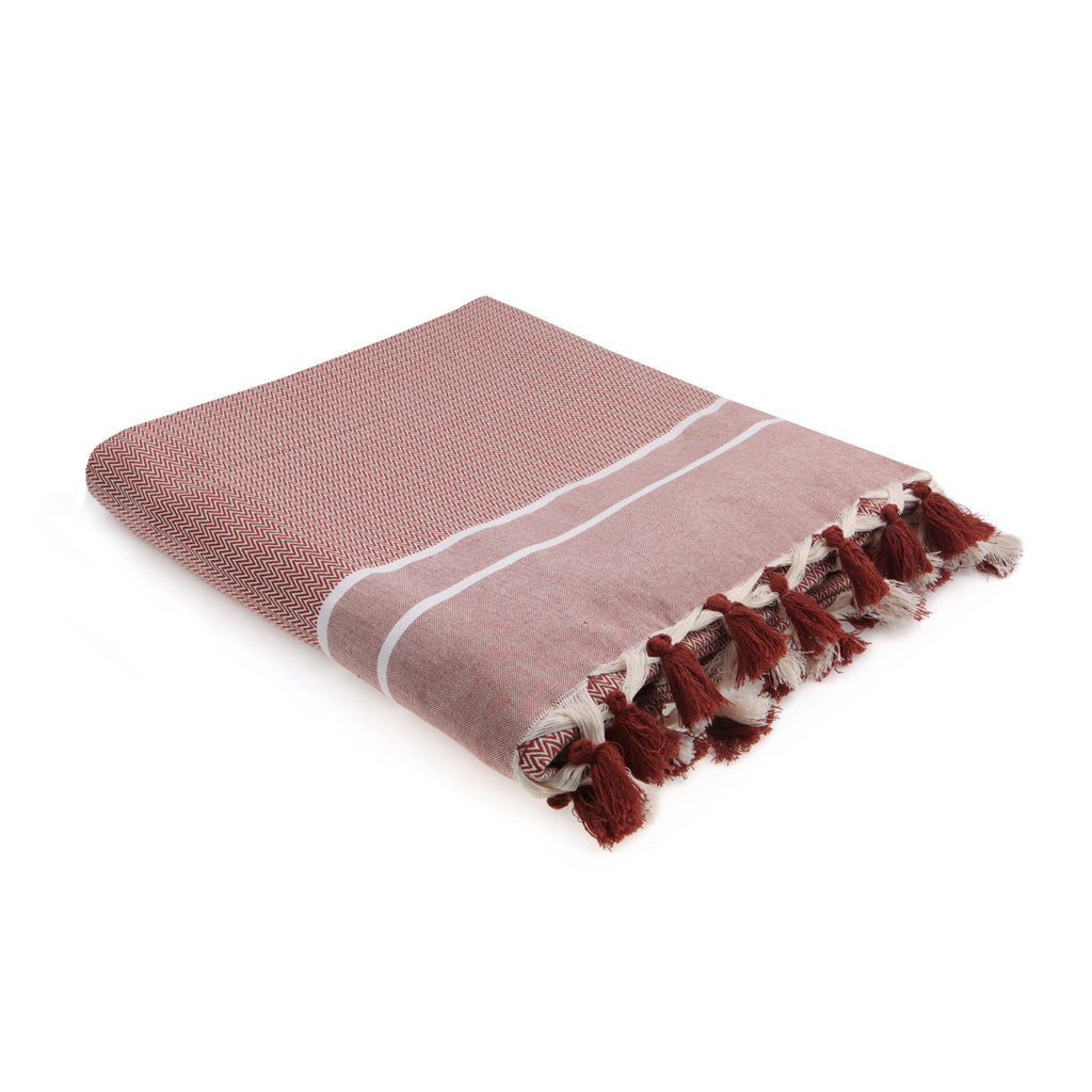 Stockholm - Throw - Cotton - Red