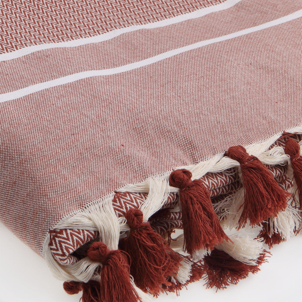 Stockholm - Throw - Cotton - Red