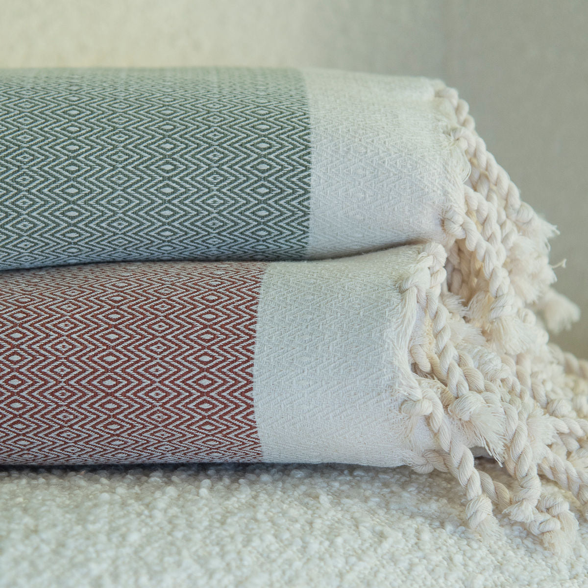 Courchevel - Throw - Cotton - Green