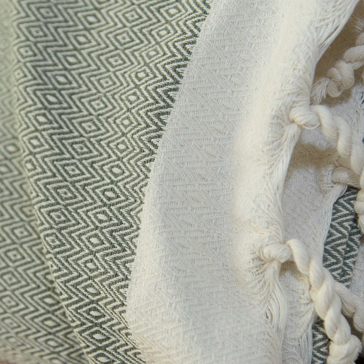 Courchevel - Throw - Cotton - Green