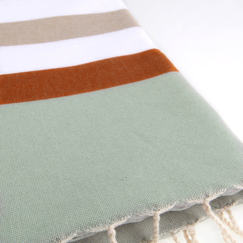 Arcachon - Fouta Tricolore - Beige/Terracotta
