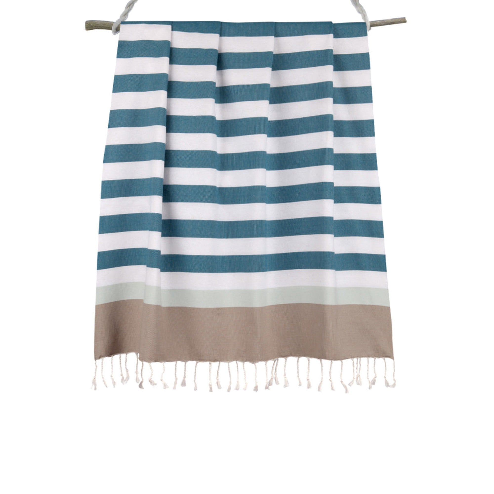 Arcachon - Fouta Tricolor - Verde Pato/Verde Agua