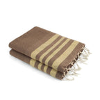 Hamptons - Fouta Xxl - Moka/Or