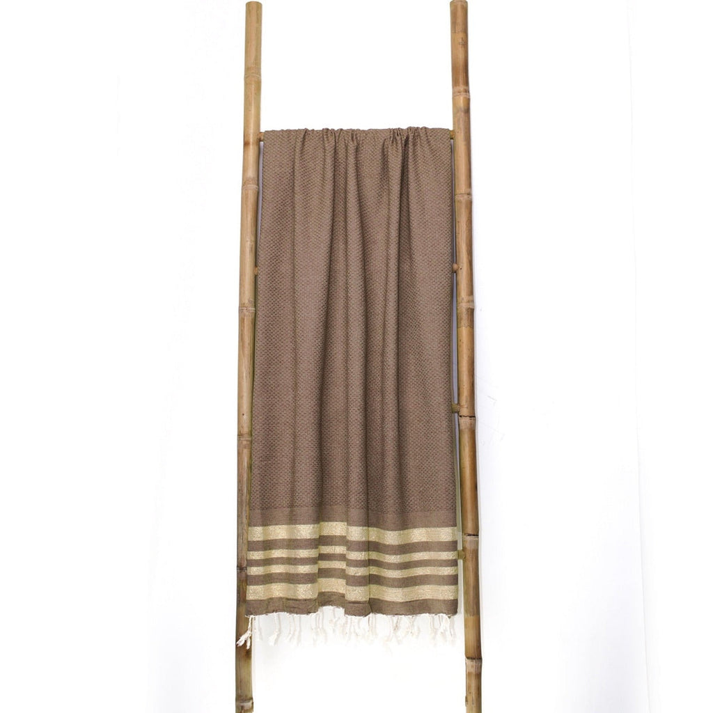 Hamptons - Fouta Xxl - Moka/Or
