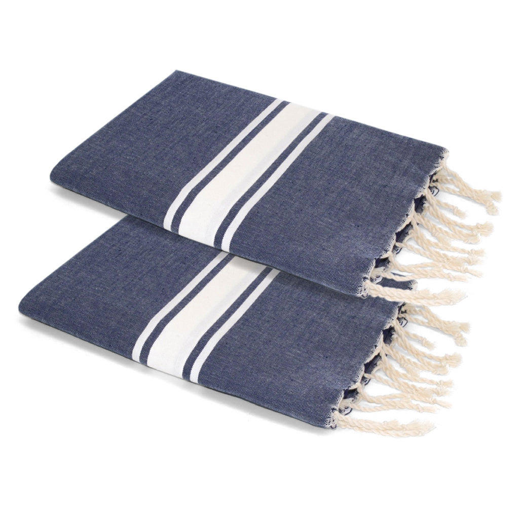 Malibu - Pack of 2 Foutas - Denim Blue