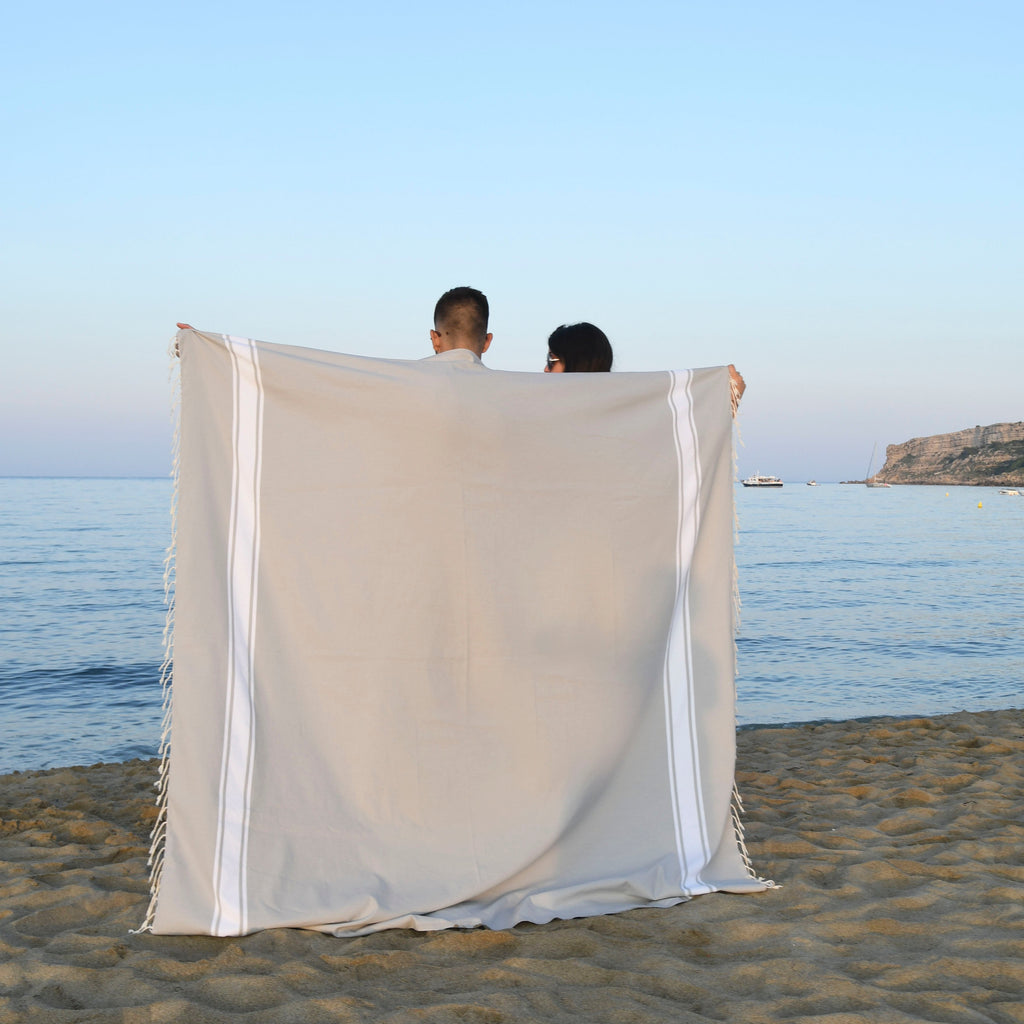 Malibu - Pack of 2 Foutas - Pearl Gray