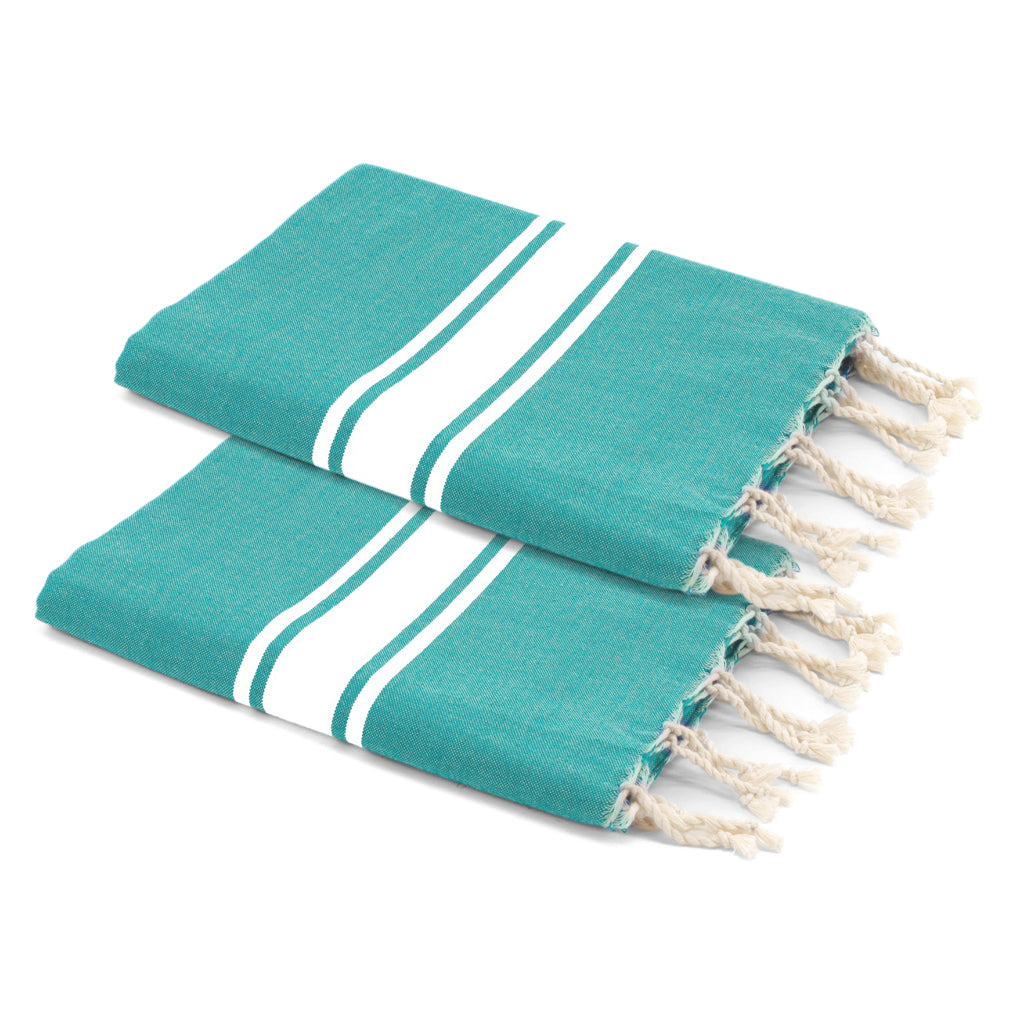 Malibu - Set of 2 Foutas - Turquoise Green