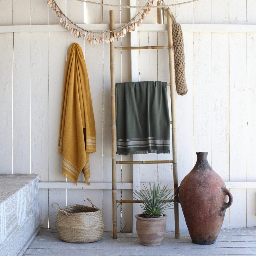 Faro - Fouta Terry - Verde Caqui/Gris