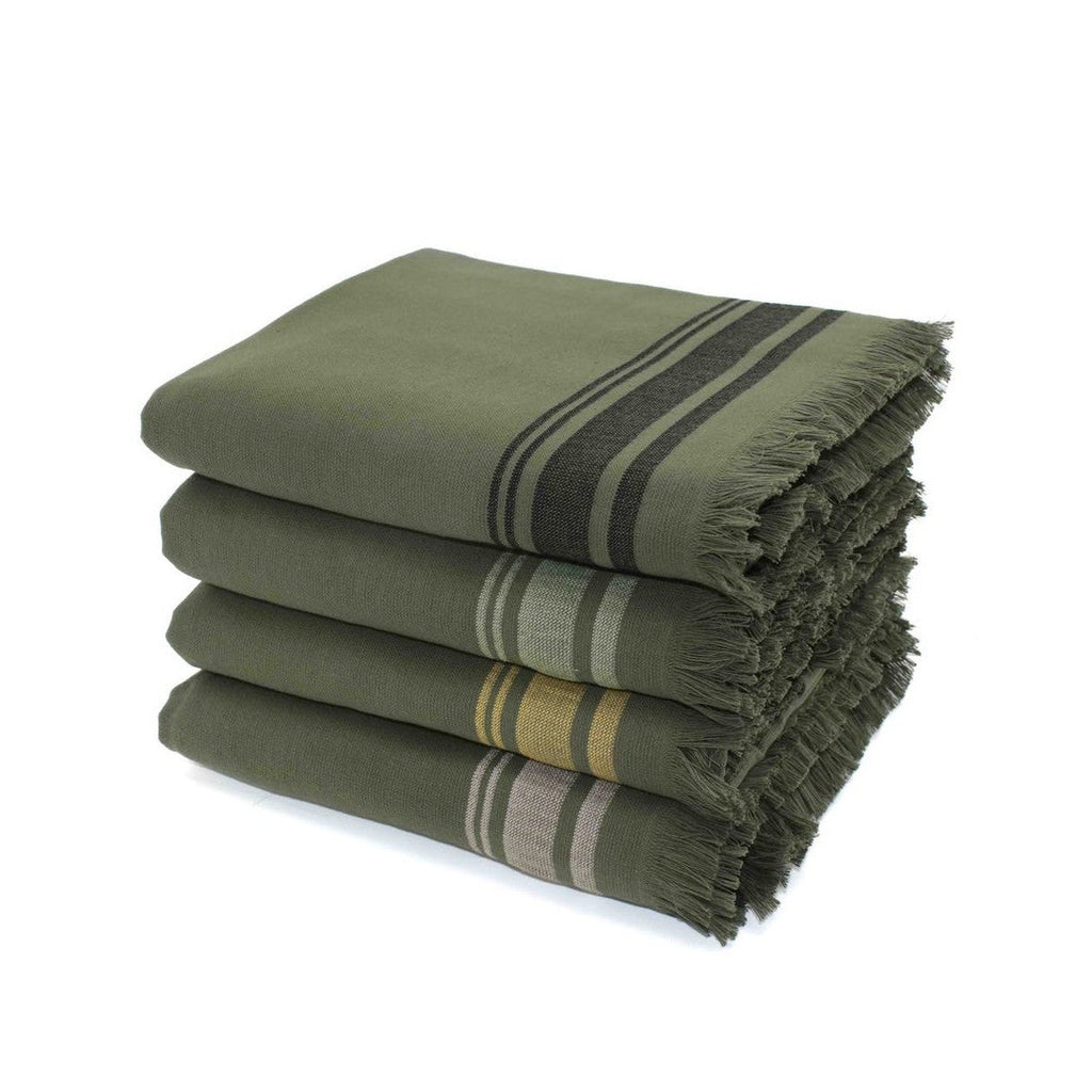 Faro - Fouta Terry - Verde Caqui/Gris