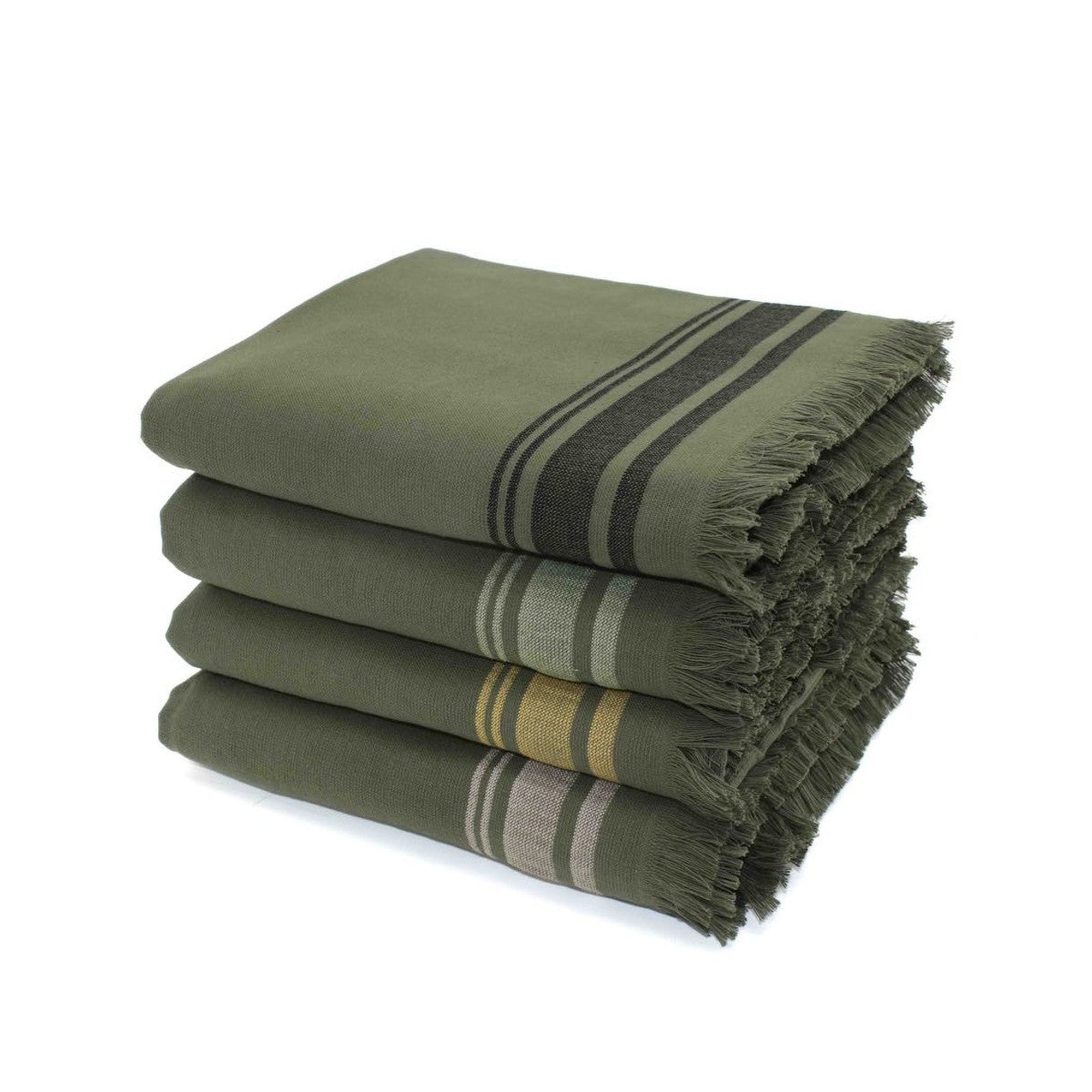 Faro - Fouta Terry - Verde Caqui/Gris