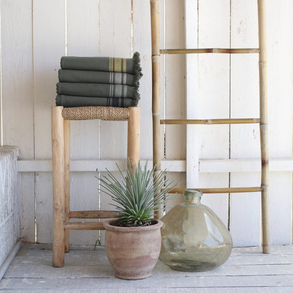 Faro - Fouta Terry - Verde Caqui/Gris