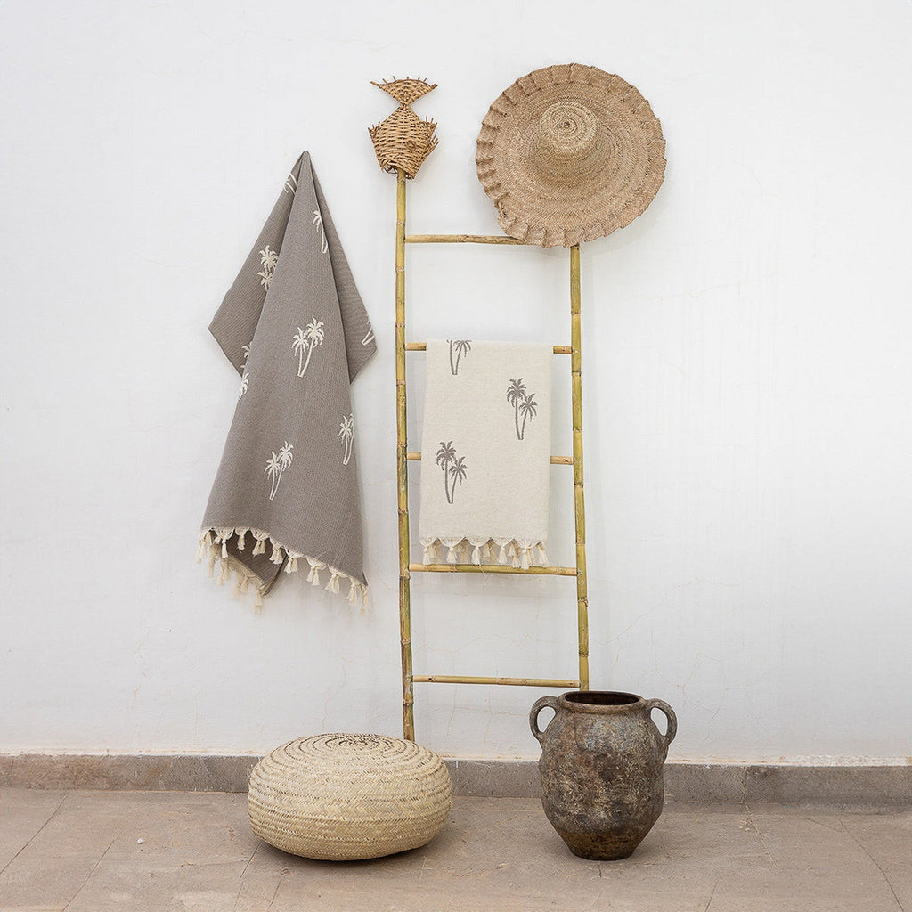 Palmier - Fouta Jacquard - Taupe Clair