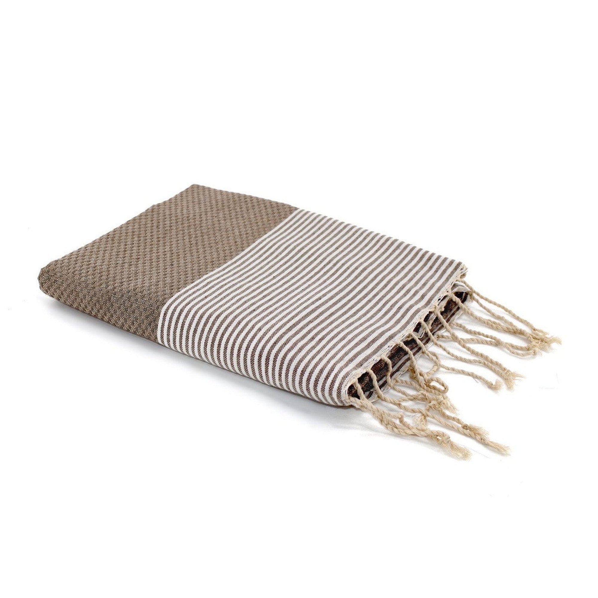 Ibiza - Fouta Panal de Abeja - Topo Claro