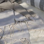 Ibiza - Fouta Panal de Abeja - Topo Claro