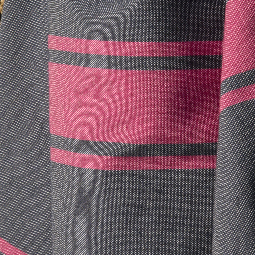 St Tropez - Fouta bicolor - Azul denim/Rosa fucsia