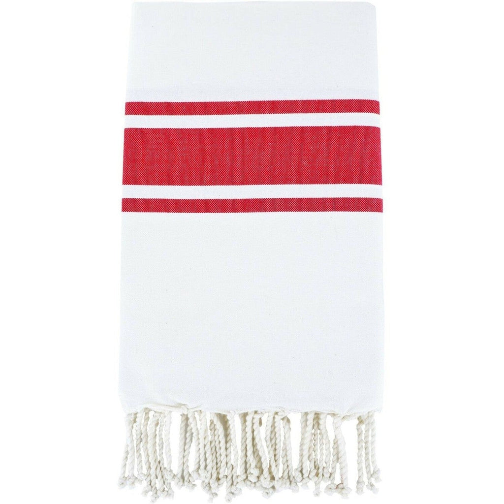 St Tropez - Fouta Blanche - Blanc/Rouge