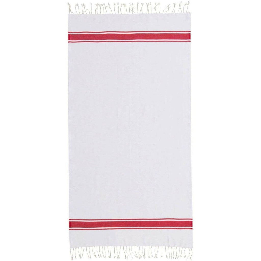 St Tropez - Fouta Blanche - Blanc/Rouge