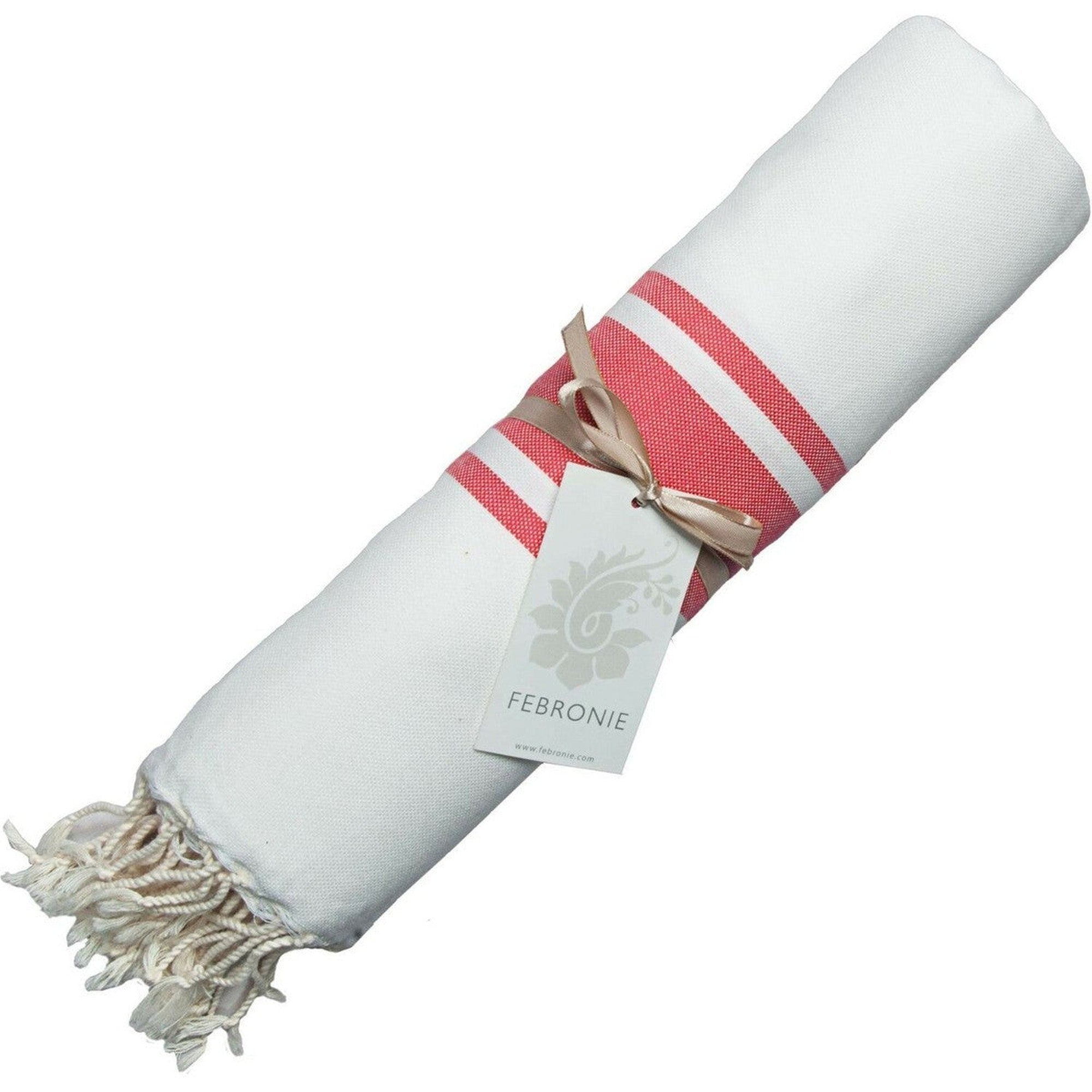 St Tropez - Fouta Blanche - Blanc/Rouge