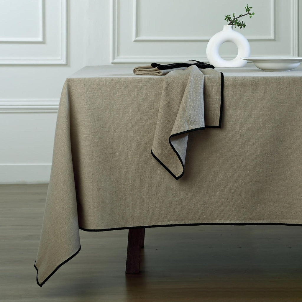 Ernest - Tablecloth - Natural/Black
