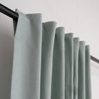 Louis - Tab-Top Curtain - Cotton Canvas - Celadon Green