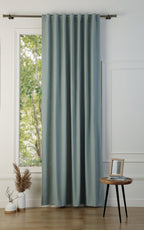 Louis - Tab-Top Curtain - Cotton Canvas - Celadon Green