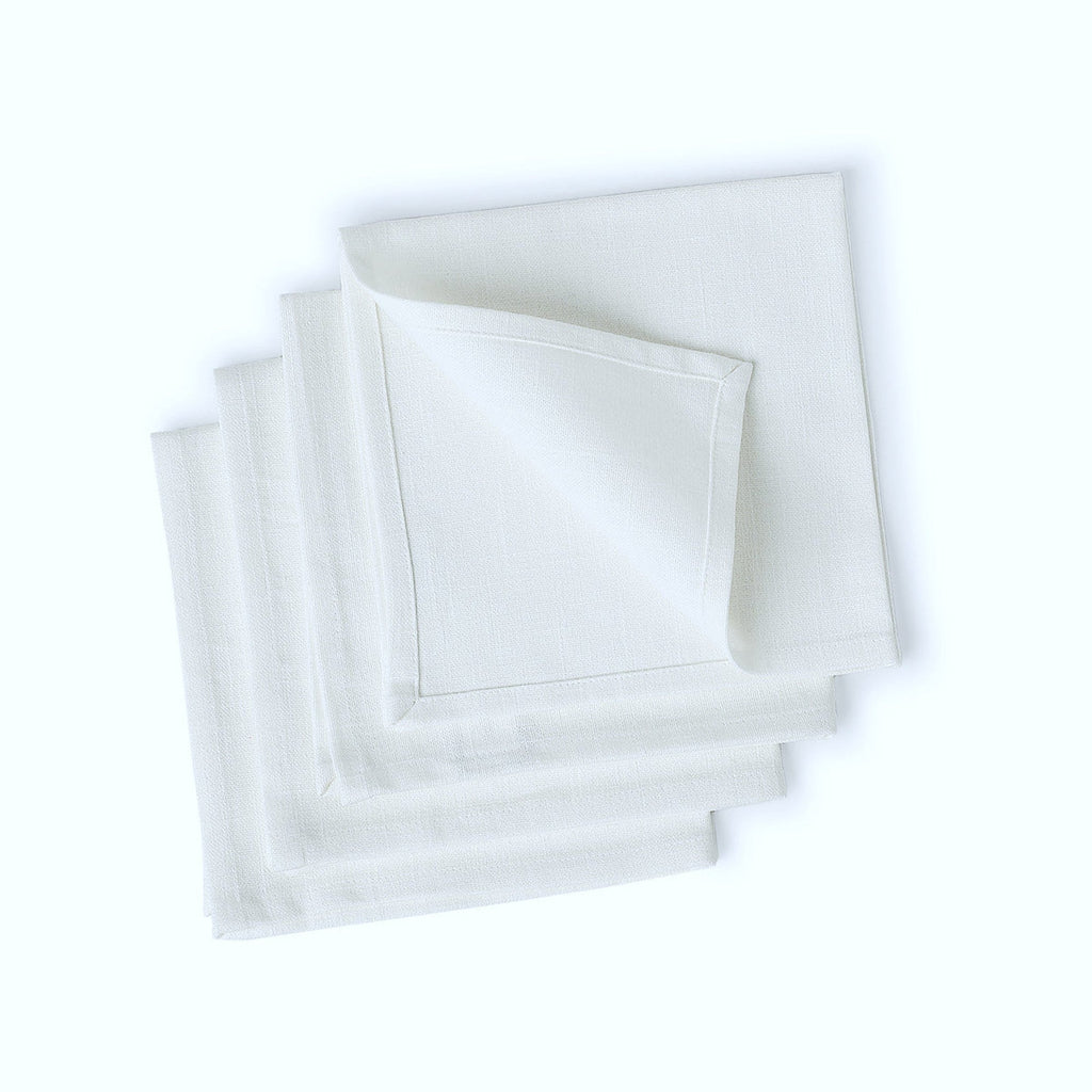 Louis - Juego de 4 servilletas - Blanco