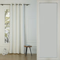 Jules - Eyelet Curtain - Cotton Canvas - White/Black