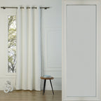 Jules - Eyelet Curtain - Cotton Canvas - White/Black