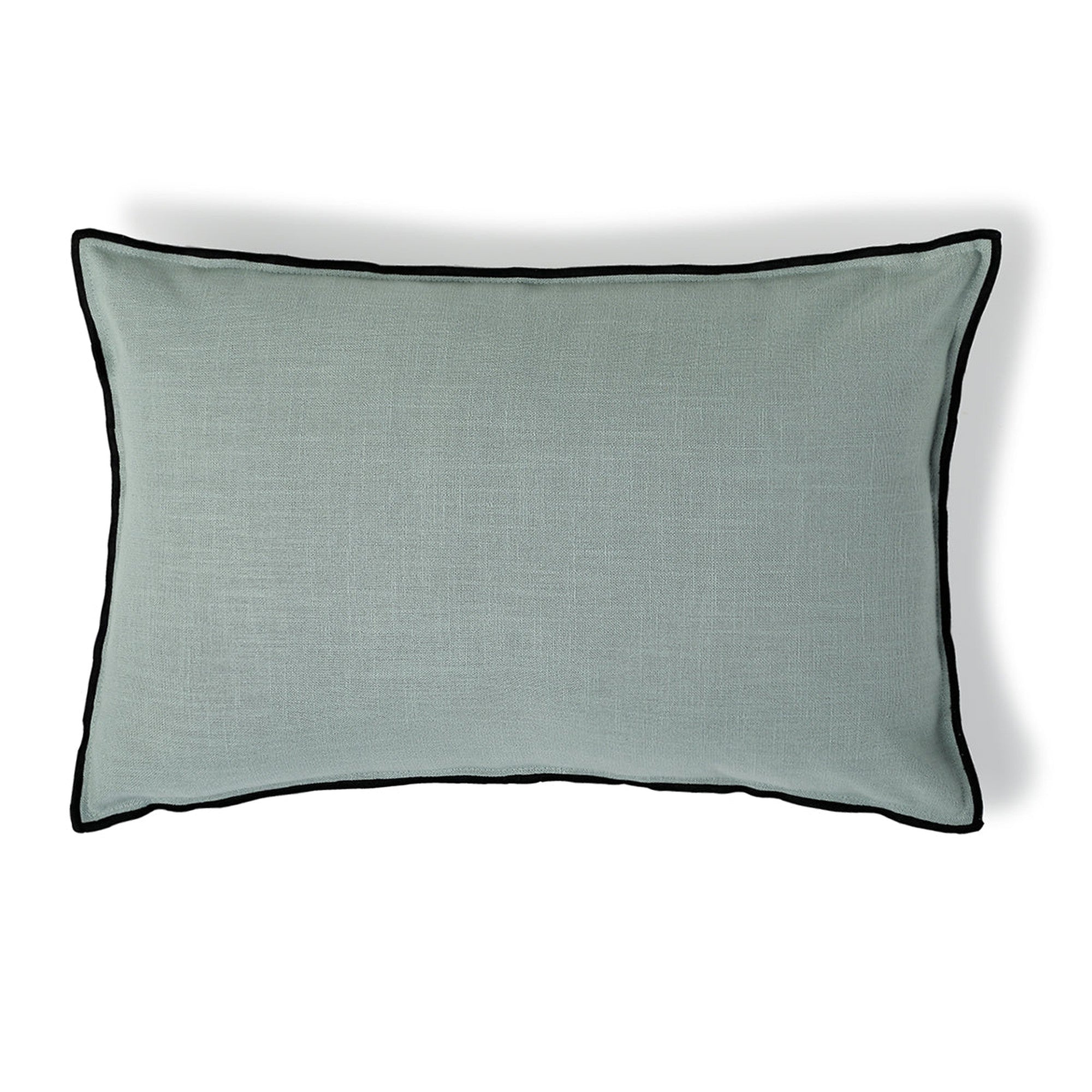 Jules - Cushion Cover - Cotton Canvas - Celadon/Black