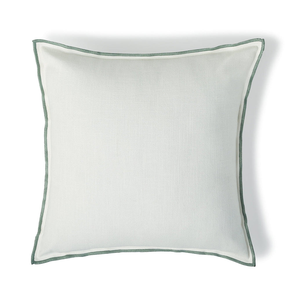 Jules - Cushion Cover - Cotton Canvas - White/Celadon