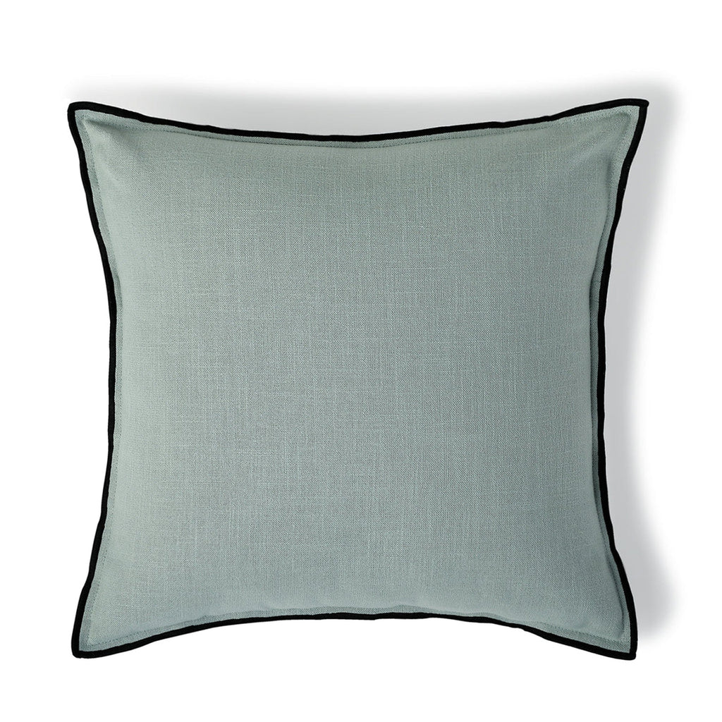 Jules - Cushion Cover - Cotton Canvas - Celadon/Black