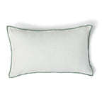 Jules - Cushion Cover - Cotton Canvas - White/Celadon