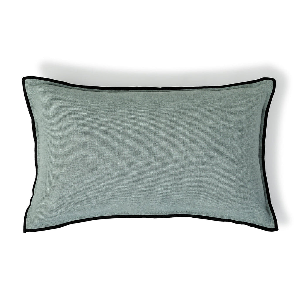 Jules - Cushion Cover - Cotton Canvas - Celadon/Black