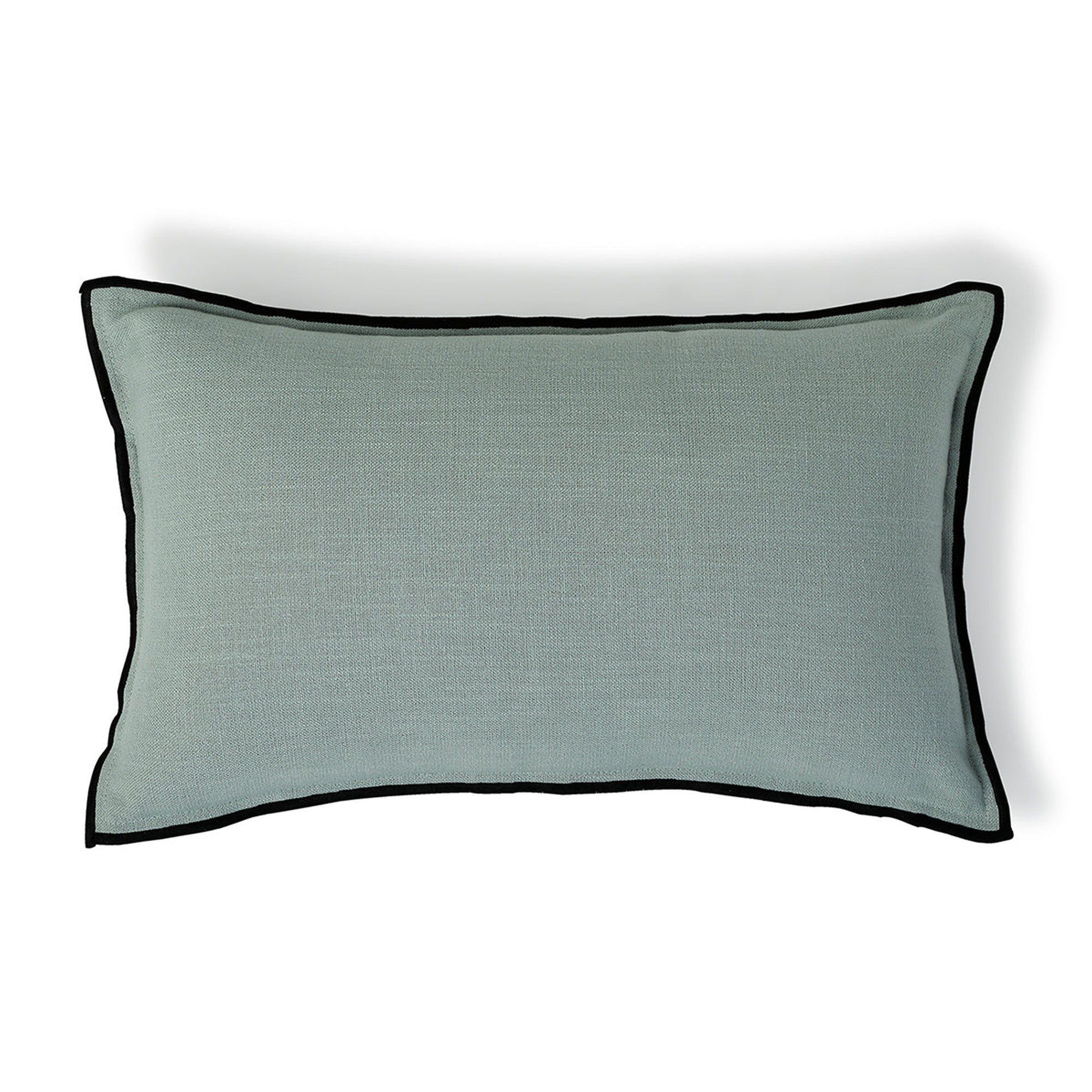Jules - Cushion Cover - Cotton Canvas - Celadon/Black