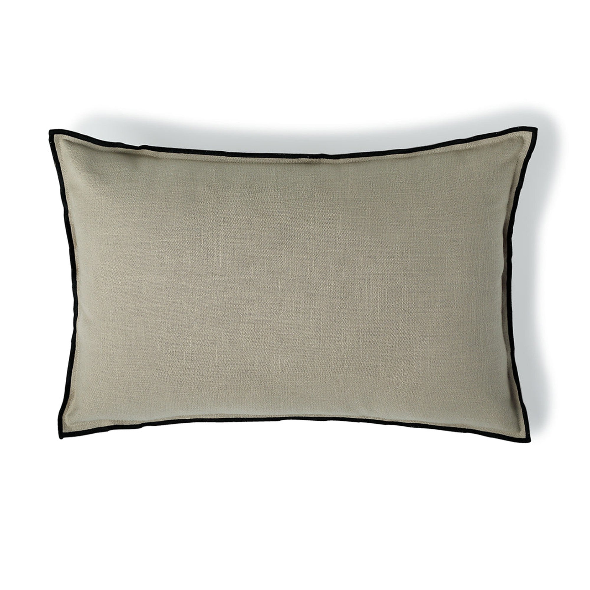 Jules - Cushion - Cotton Canvas - Natural/Black
