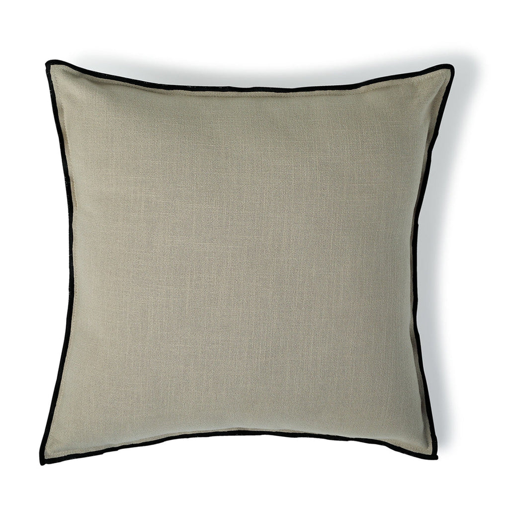 Jules - Cushion - Cotton Canvas - Natural/Black